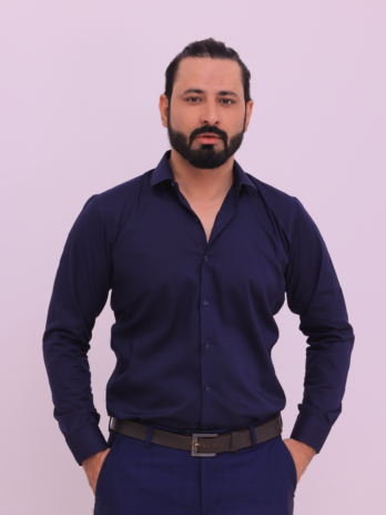 Navy Blue French Collar Formal Shirt