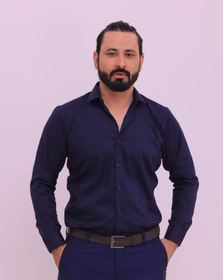 Navy Blue French Collar Formal Shirt