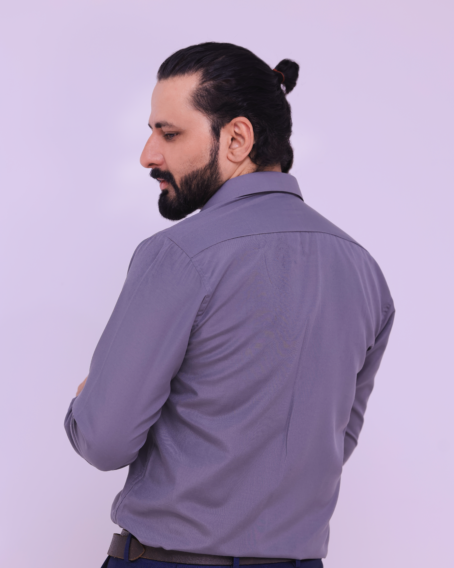 Gray French Collar Formal Shirt for men - Image 2