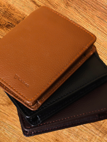 Mustard Textured Smart Leather Wallet