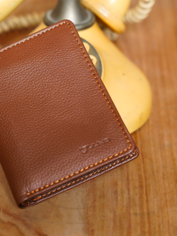 Mustard Textured Smart Leather Wallet