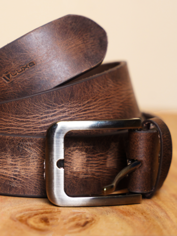 Dark Brown Leather Belt