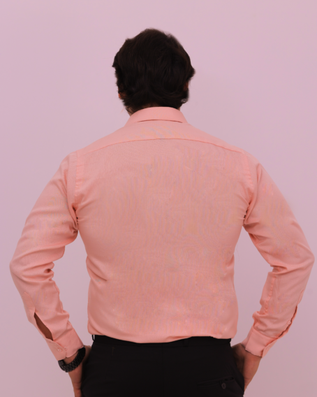 Light Pink Self Print Shirt - Image 6