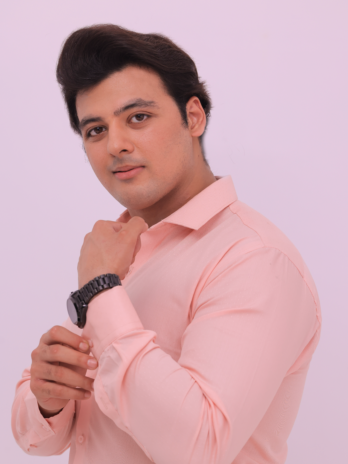 Light Pink Self Print Shirt