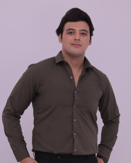 Olive French Collar Formal Shirt