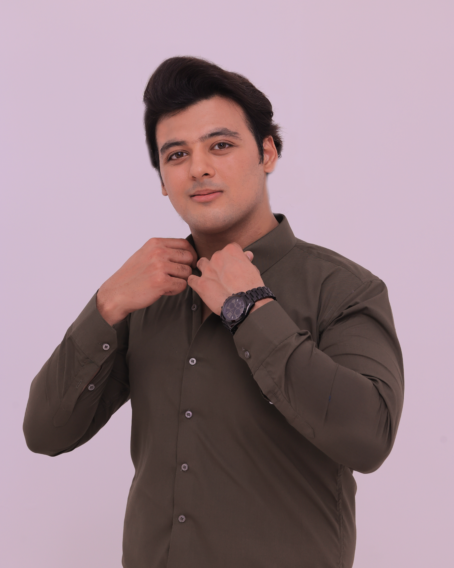 Olive French Collar Formal Shirt - Image 2