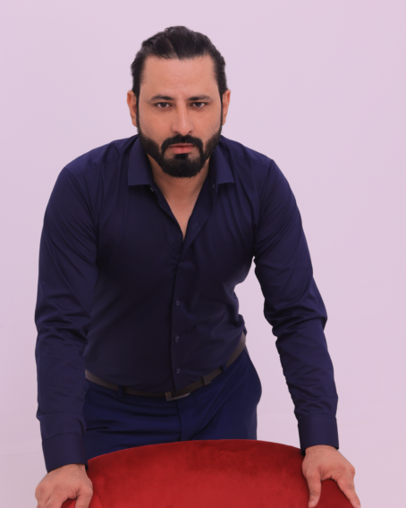 Navy Blue French Collar Formal Shirt - Image 2