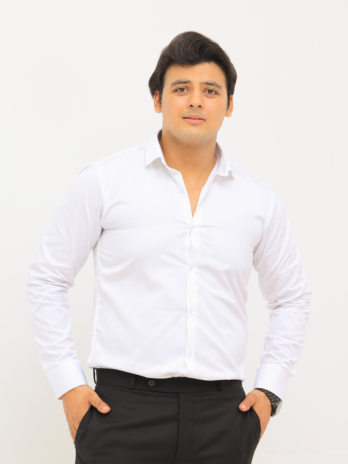 Executive White French Collar Formal Shirt