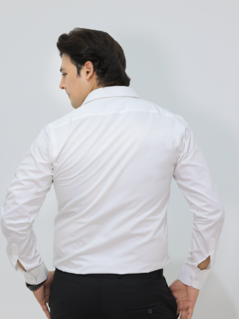 Executive White French Collar Formal Shirt
