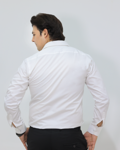 Executive White French Collar Formal Shirt - Image 2